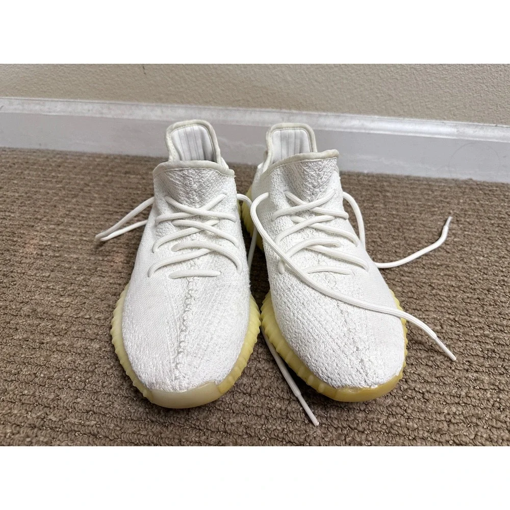 Adidas Yeezy Boost 350 V2 Cream Triple White Mens Sneakers Shoes Size US 9.5 - Picture 4 of 15
